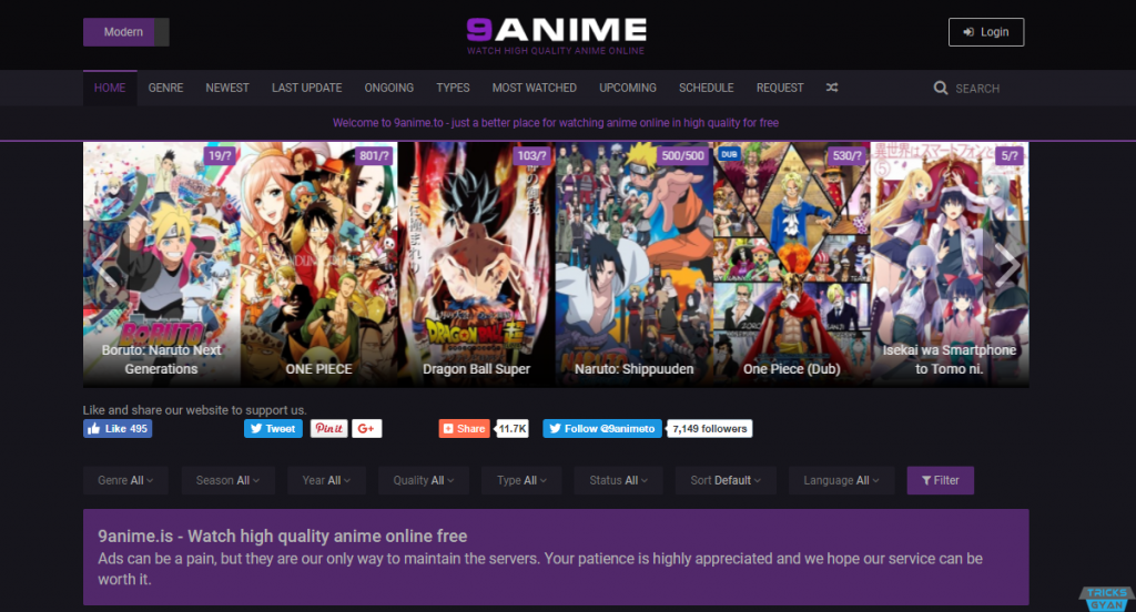 Free Anime Streaming Website